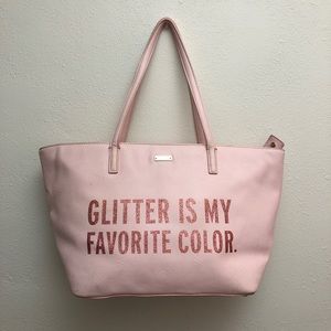 KATE SPADE Glitter is My Favorite Color Pink Tote
